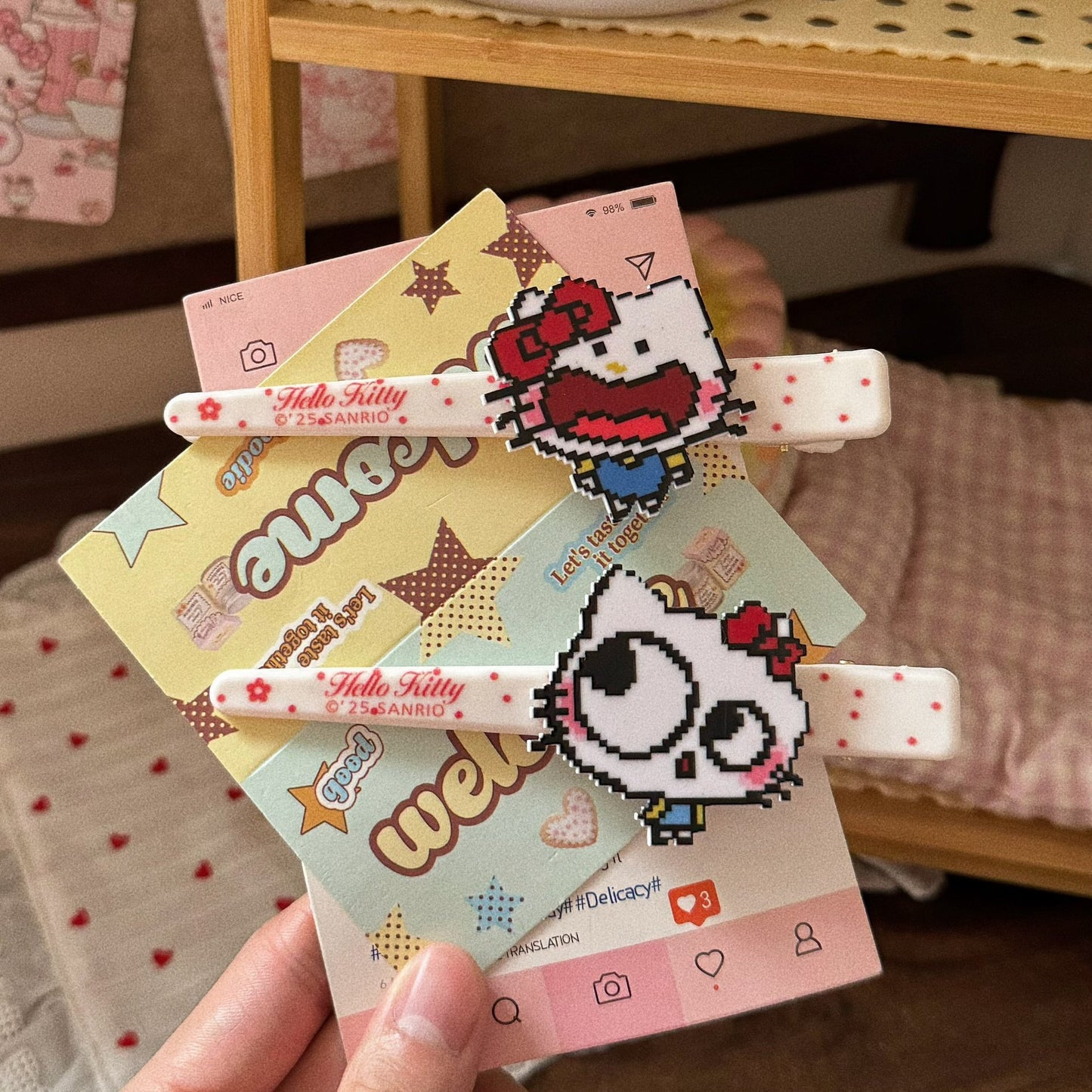 貓咪卡通髮夾－商品主圖｜https://igowo.tw/