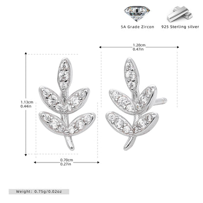S925 歐美新款耳釘時尚鑲鋯百搭飾品輕奢典雅小眾設計飾品