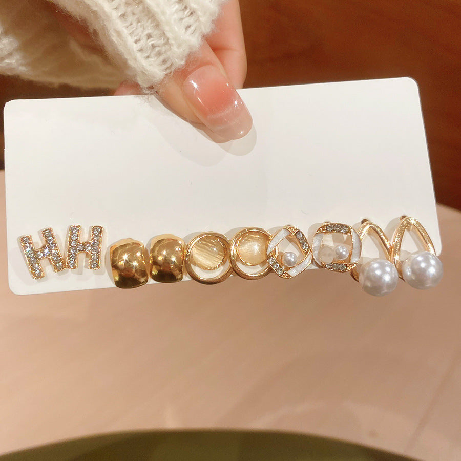珍珠銀針花朵方形耳環－細節特寫4｜https://igowo.tw/