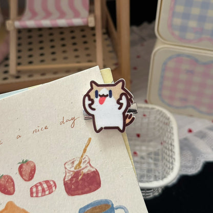 棕色貓咪髮夾