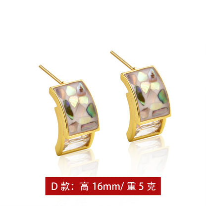 貝殼簡約耳釘