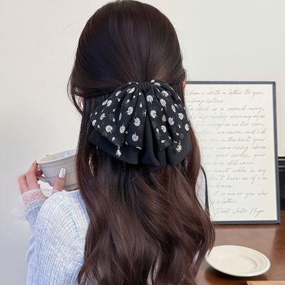 網紗碎花髮夾