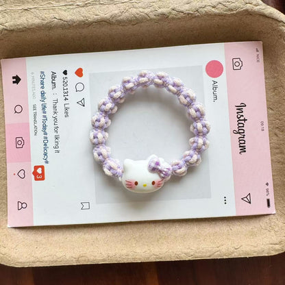 彩色貓咪卡通髮圈－細節特寫6｜https://igowo.tw/