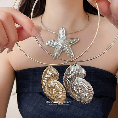 貝殼海星項鍊－商品主圖｜https://igowo.tw/