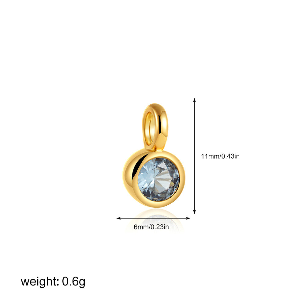 金色鋯石眼睛墜飾項鍊－細節特寫41｜https://igowo.tw/