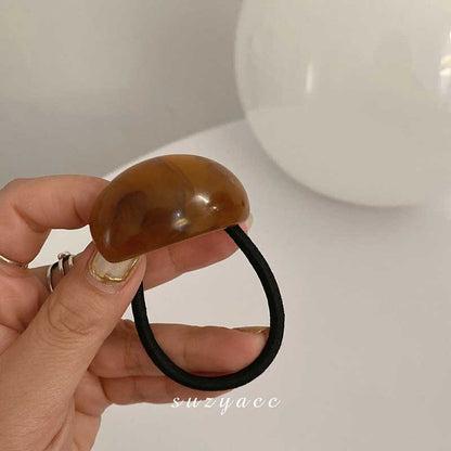 黑色壓克力簡約髮圈