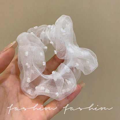 網紗波點髮圈