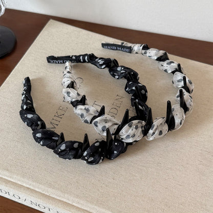 波點復古髮箍－商品主圖｜https://igowo.tw/
