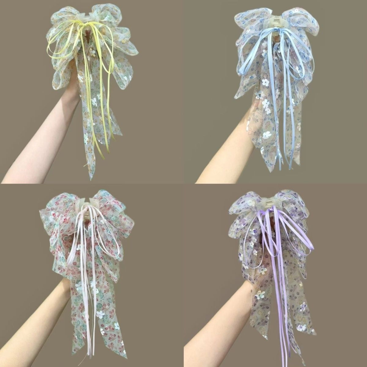 網紗波點蝴蝶結鯊魚夾－商品主圖｜https://igowo.tw/