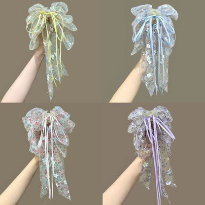 網紗波點蝴蝶結鯊魚夾－商品主圖｜https://igowo.tw/