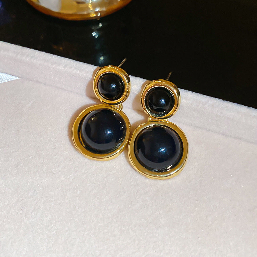 金屬橢圓流蘇誇張項鍊－24#項鍊-金色款細節9｜https://igowo.tw/