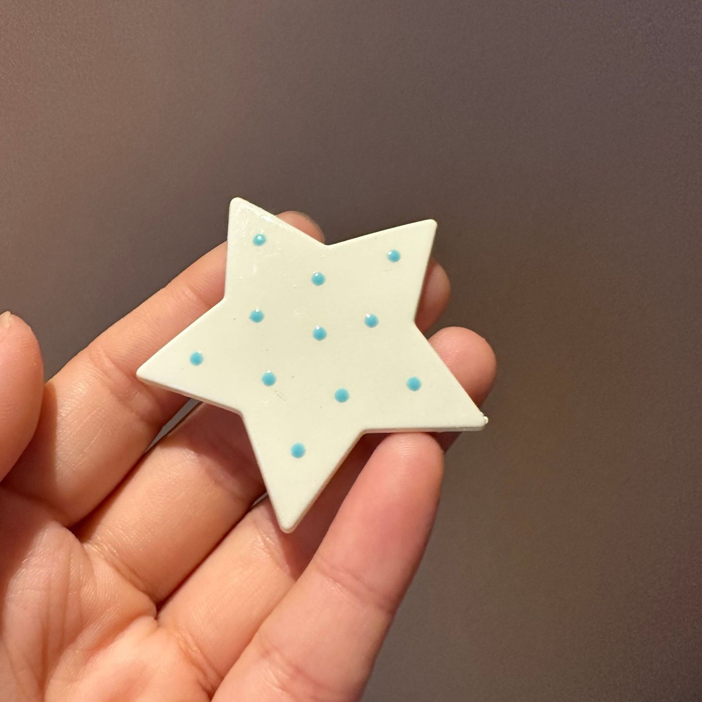 藍色波點蝴蝶結髮夾