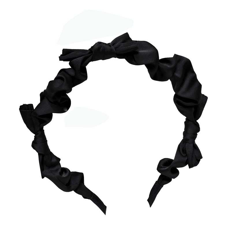 蝴蝶結扭結復古髮箍－香檳款細節｜https://igowo.tw/