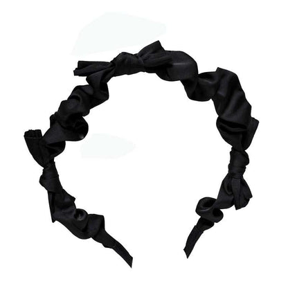 蝴蝶結扭結復古髮箍－香檳款細節｜https://igowo.tw/