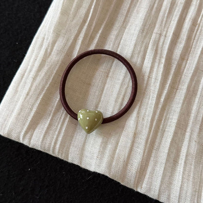 繽紛壓克力愛心髮圈