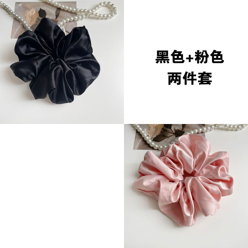 彈力繩大腸圈復古髮圈－細節特寫9｜https://igowo.tw/