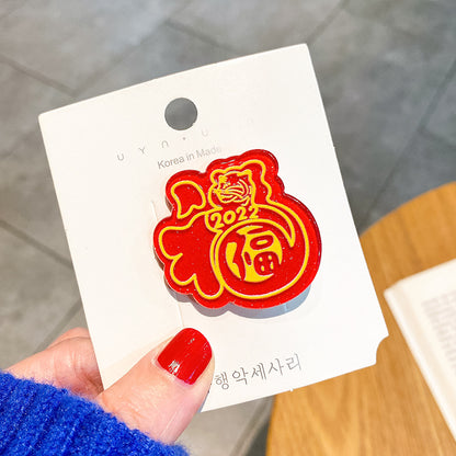 紅色壓克力髮夾