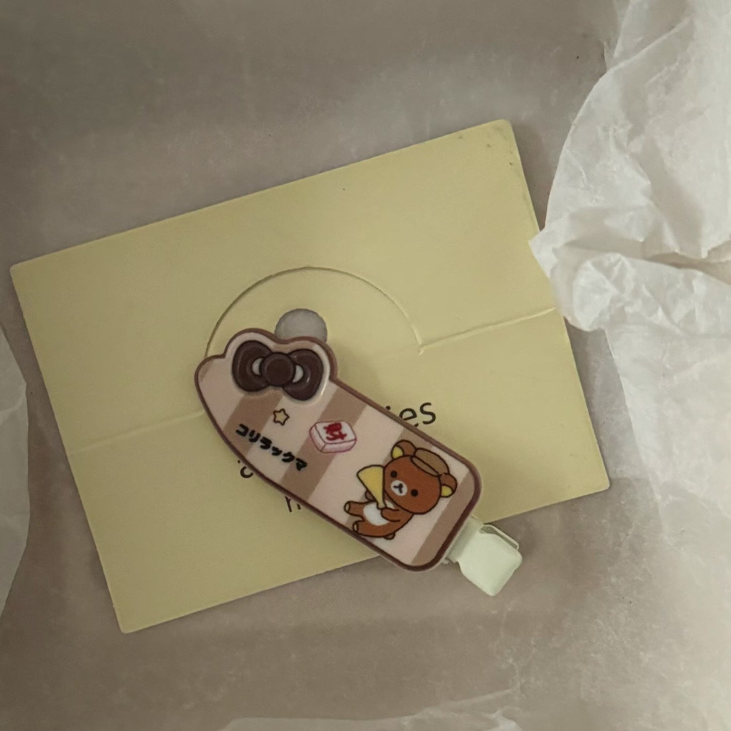 棕色小熊卡通髮夾
