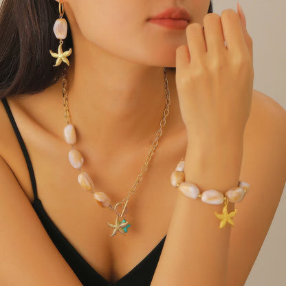 貝殼海星項鍊套組