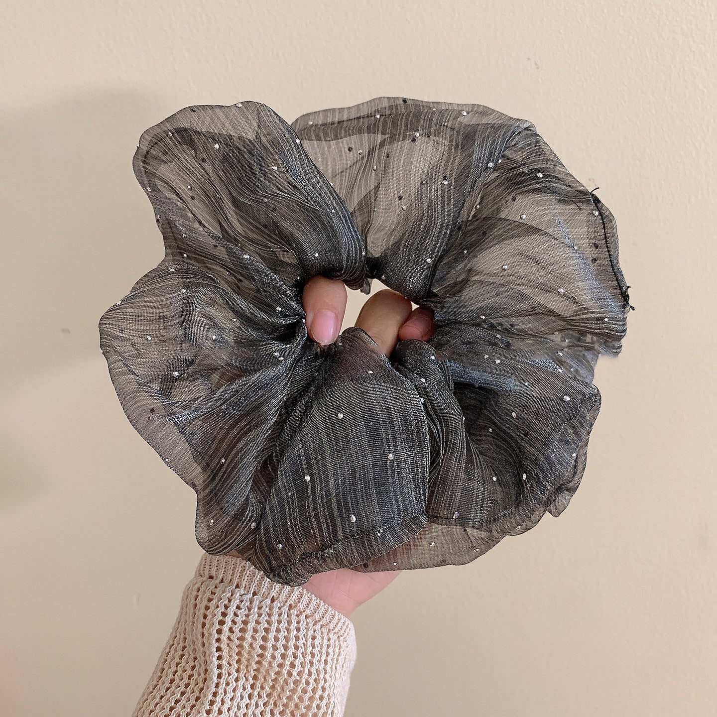 鋯石大腸圈鑲鑽髮圈