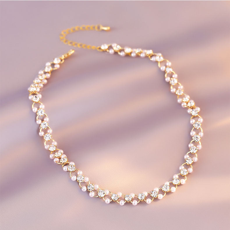 珍珠復古簡約項鍊－細節特寫2｜https://igowo.tw/