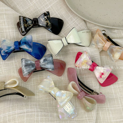 醋酸板材蝴蝶結髮夾－商品主圖｜https://igowo.tw/
