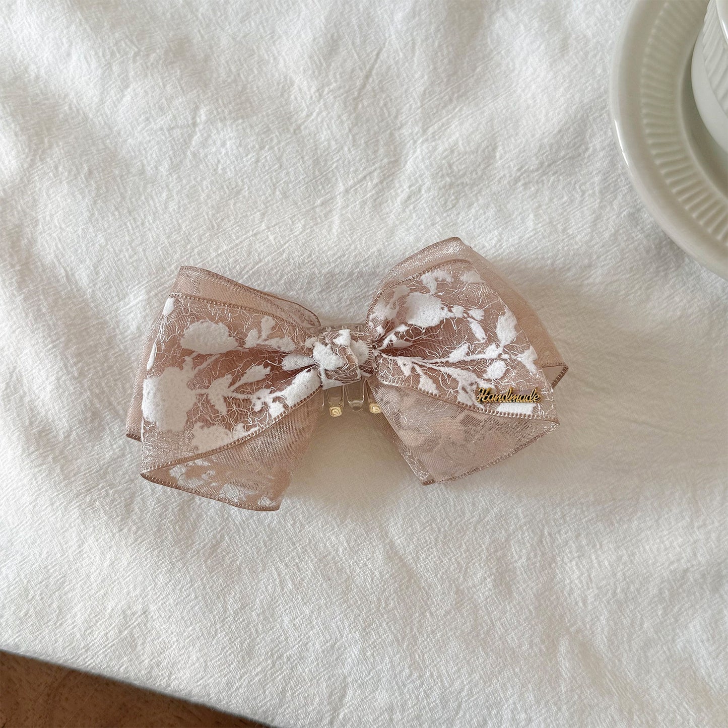 網紗蝴蝶結髮夾