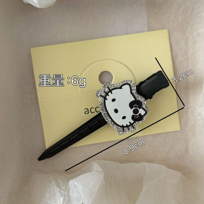 黑色貓咪簡約髮夾