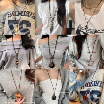 金屬海星墜飾復古項鍊－商品主圖｜https://igowo.tw/
