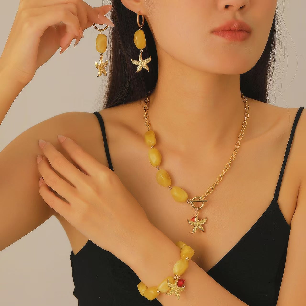 貝殼海星項鍊套組－商品主圖｜https://igowo.tw/
