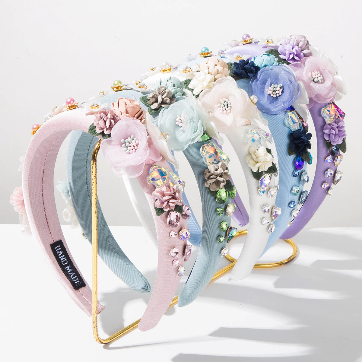 花朵鑲鑽髮箍－商品主圖｜https://igowo.tw/