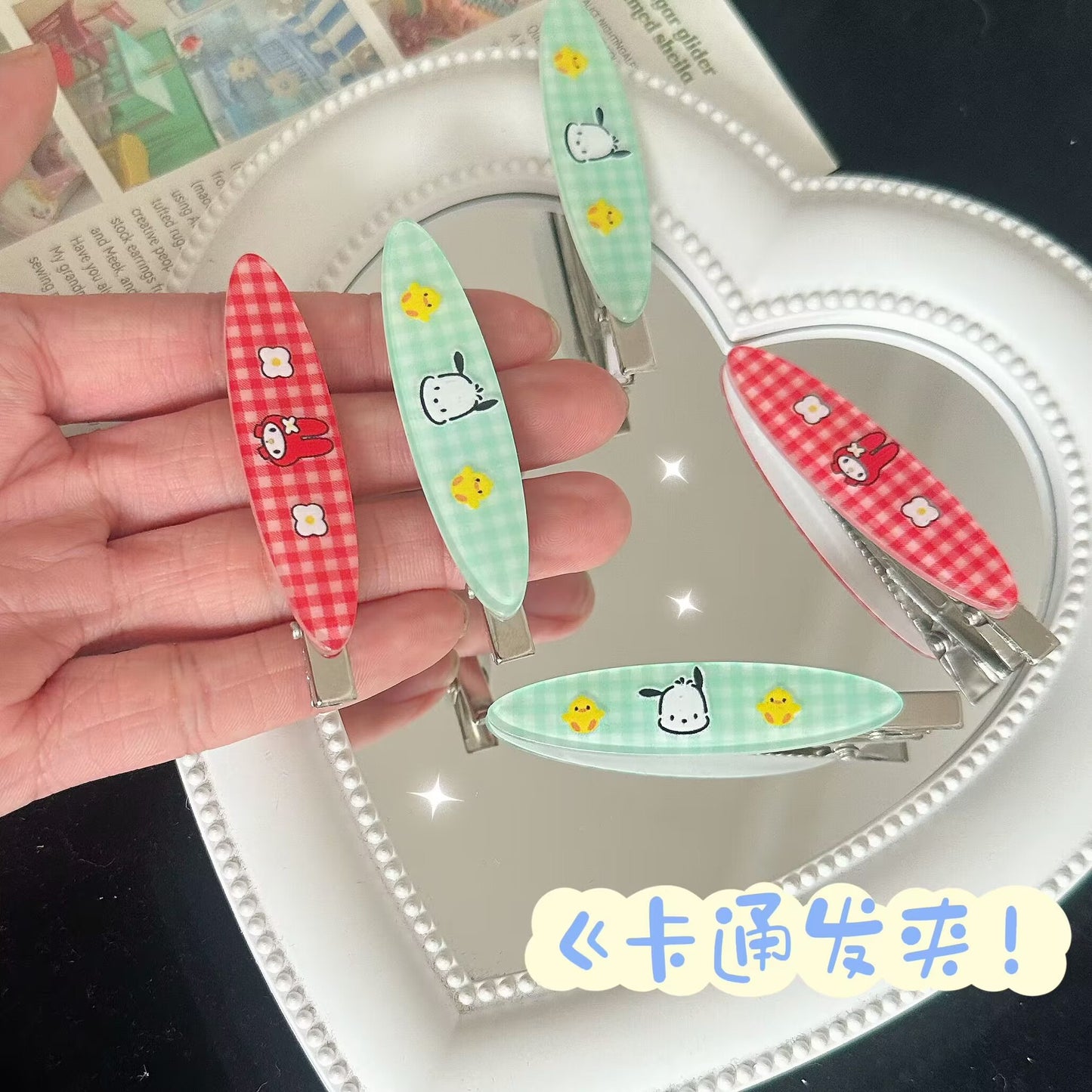 小狗卡通髮夾－商品主圖｜https://igowo.tw/
