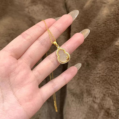 仿玉髓葫蘆吊墜項鏈