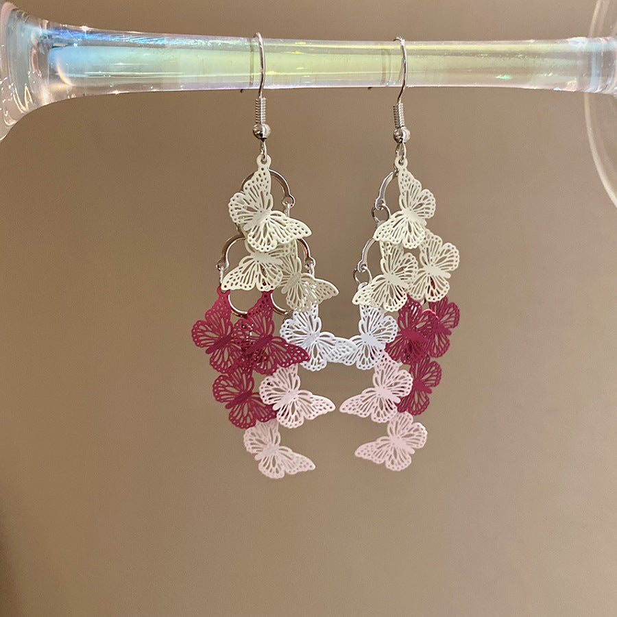 彩色花朵圓形流蘇耳環－細節特寫46｜https://igowo.tw/