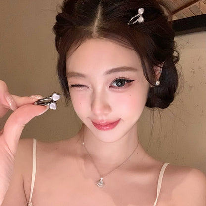 鋯石愛心小巧髮夾－細節特寫5｜https://igowo.tw/