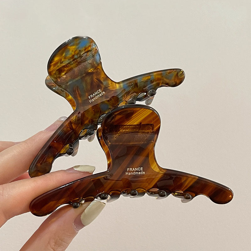 棕色復古鯊魚夾－商品主圖｜https://igowo.tw/
