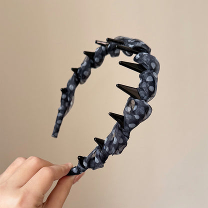網紗波點髮箍