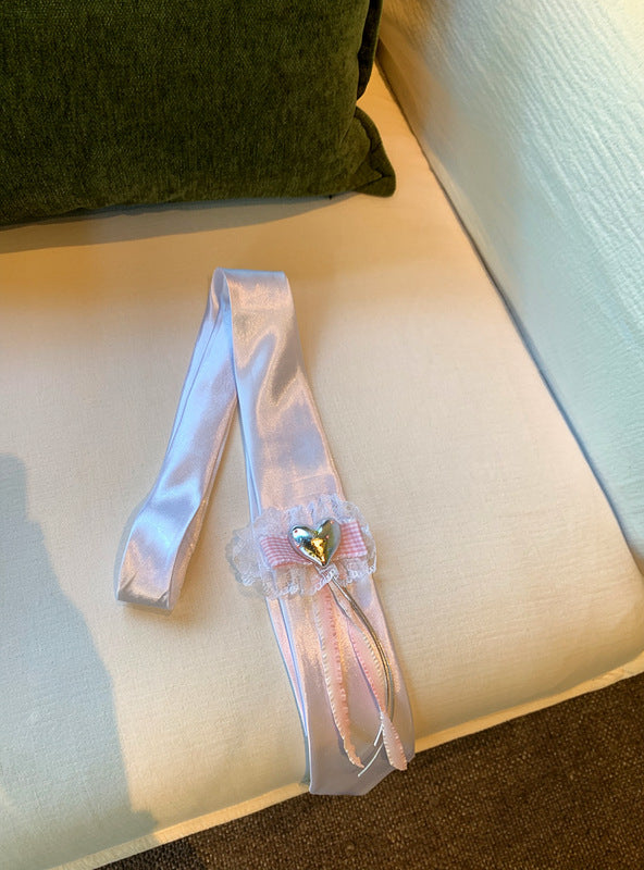 蝴蝶結花朵項鍊