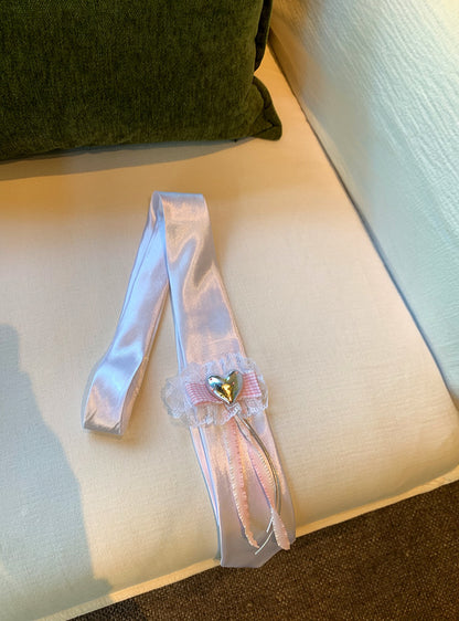 蝴蝶結花朵項鍊
