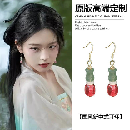 彩色竹節復古耳鉤－商品主圖｜https://igowo.tw/