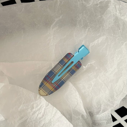 粉色格紋髮夾