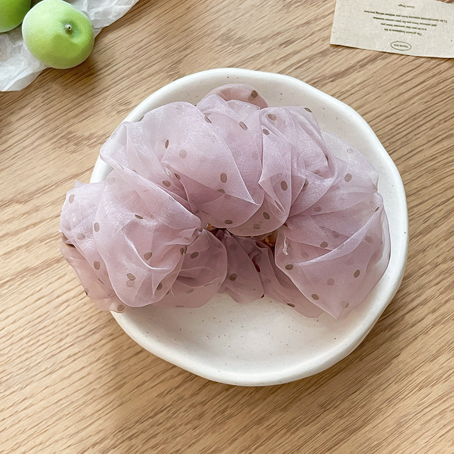網紗波點鯊魚夾