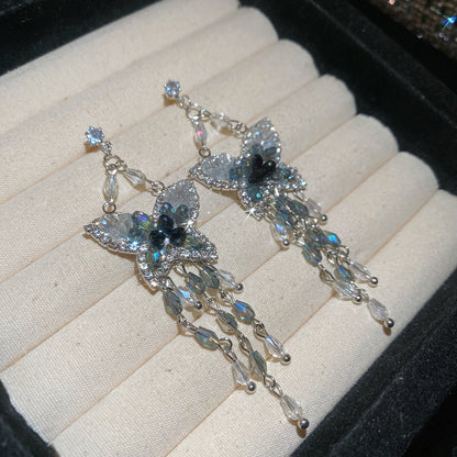 串珠樹葉羽毛流蘇耳環－細節特寫76｜https://igowo.tw/