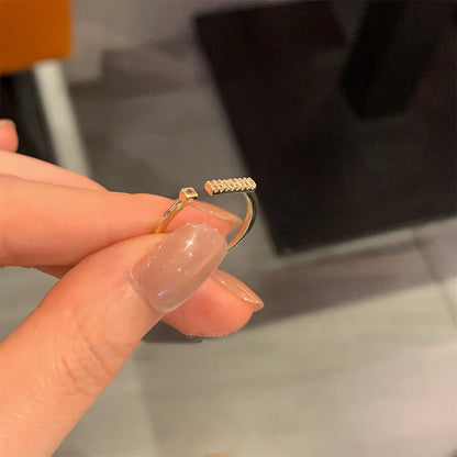 金色鋯石可調式戒指