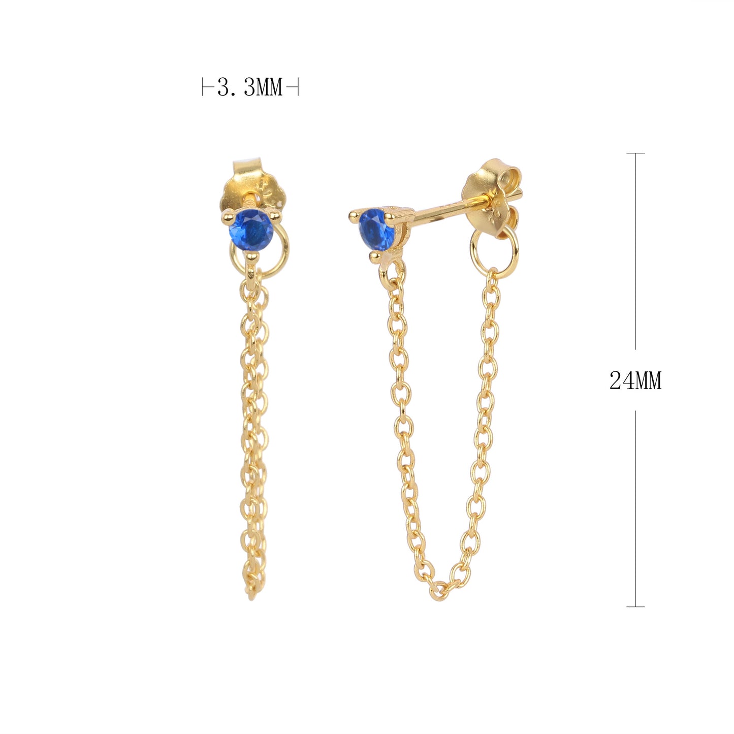 S925 外貿時尚精致簡約耳釘鑲鋯石耳線款潮流網紅風耳飾品