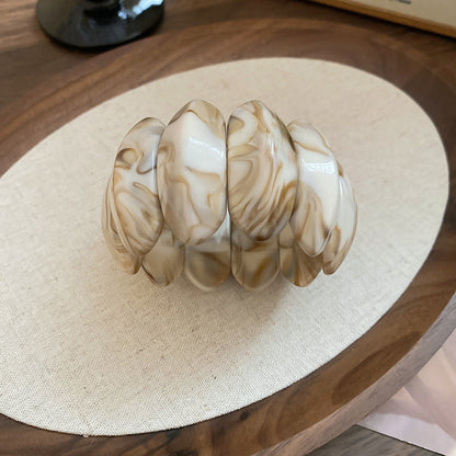 亞克力暈染幾何橢圓形手鏈歐美跨境時尚簡約手環小眾設計感手飾女