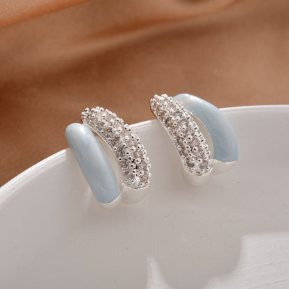 琺瑯鋯石耳釘
