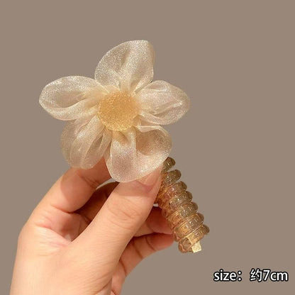 網紗彈力繩太陽花髮圈