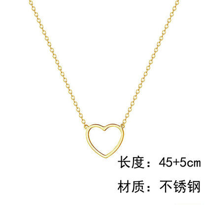 彩色琺瑯愛心雙層疊戴項鍊