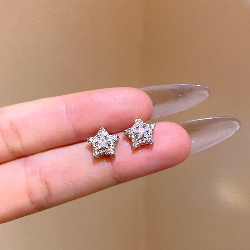 超閃星星鋯石耳釘